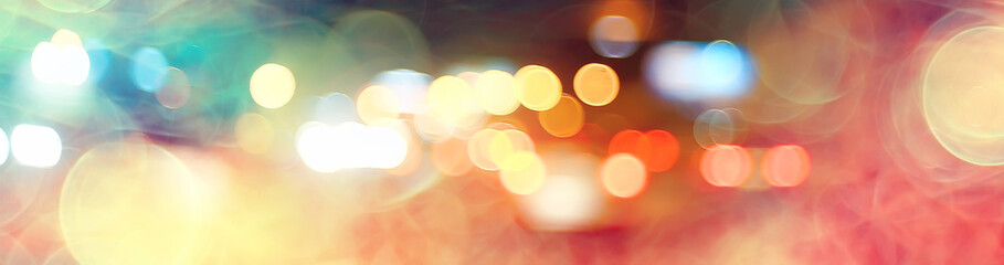 blurred abstract city / bokeh car lights background in night city, traffic jams, highway, night life