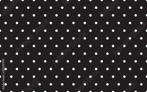 Seamless pattern white dot on black background. Vector illustration. Eps10 
