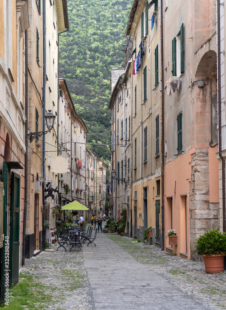 Naklejka premium Finalborgo medieval village, Liguria region, Italy