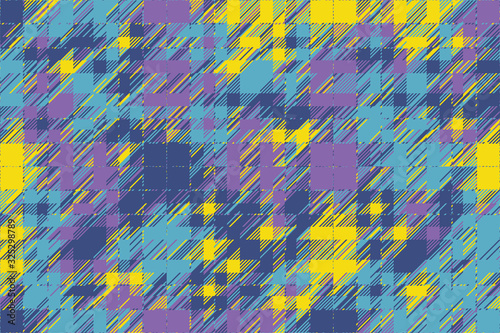 Modern glitch background. Color geometric abstract pattern vector.
