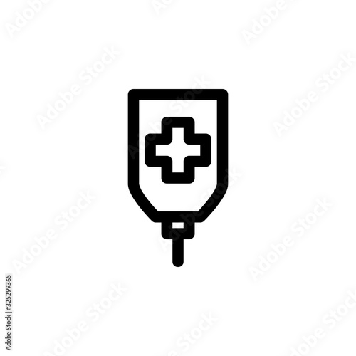 Icon Vector Illustration. Emergency Infus Medicine Hospital. Outline Style.