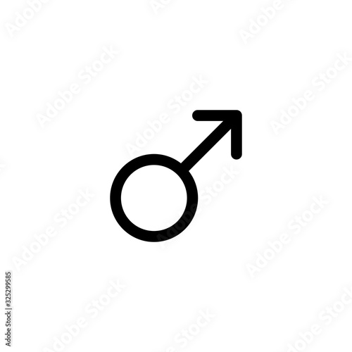 Icon Vector Illustration. Gender Male Human Health Care Clinic Hospital. Outline Style.