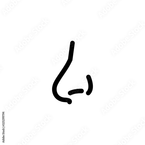 Icon Vector Illustration. Nose Breathe Health Care Clinic Hospital. Outline Style.