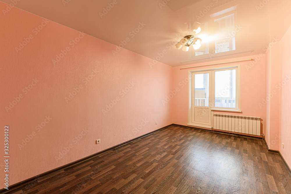 Fototapeta premium Russia, Moscow- October 19, 2019: interior room apartment modern bright cozy atmosphere. general cleaning, home decoration, preparation of house for sale