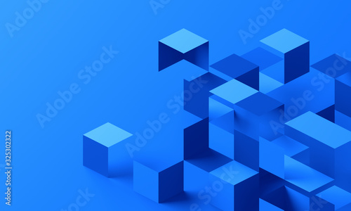 Abstract 3d render  modern background design with geometric shapes