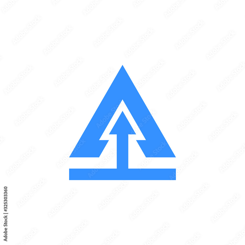 Letter A arrow logo blue color Letter A arrow logo blue color