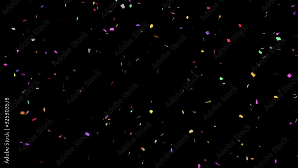 Falling Confetti Loop Animation / with Alpha Matte Channel Falling Confetti Loop Animation / with Alpha Matte Channel