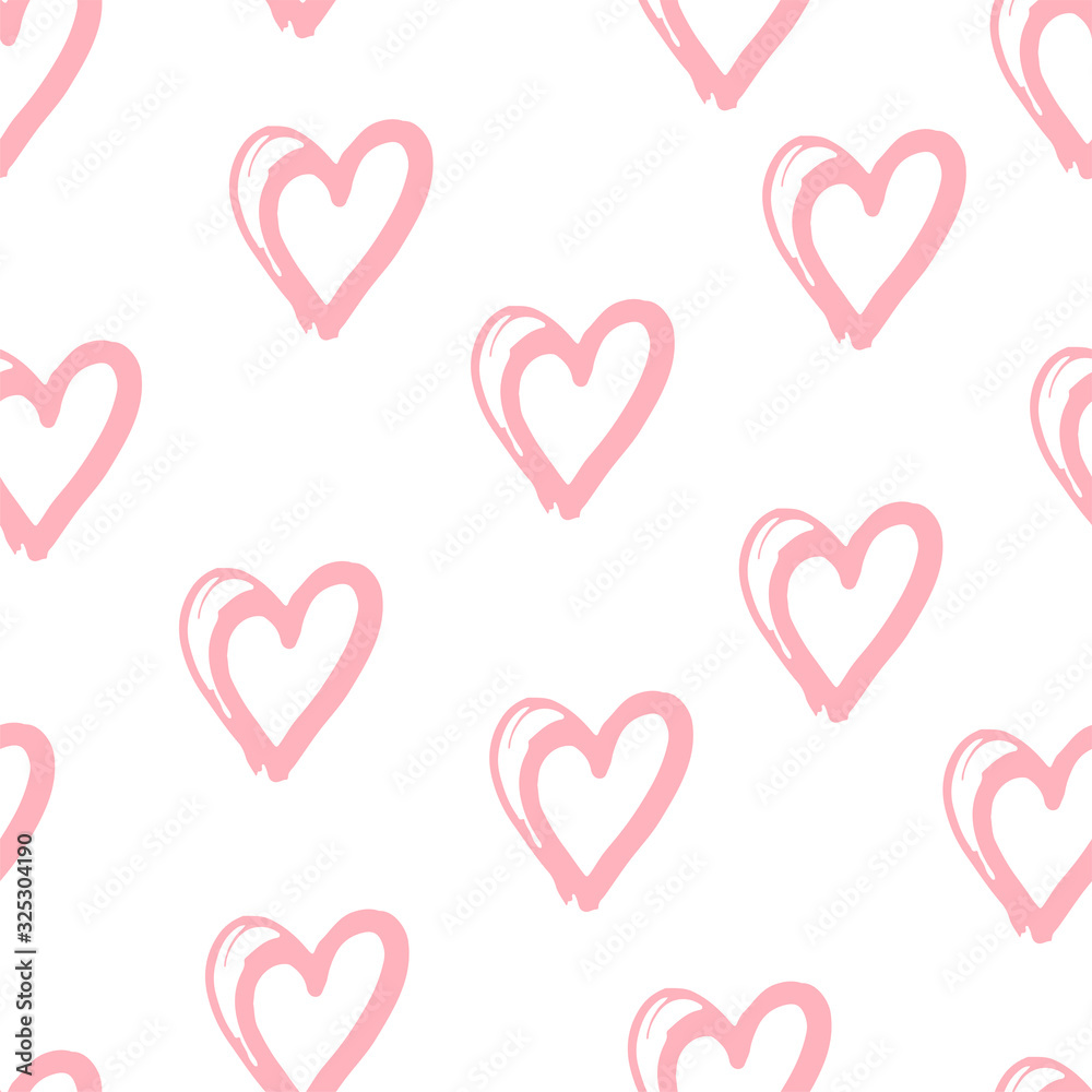 Seamless background hearts. Great for birthday, baby shower celebration greeting and invitation card. Valentine's Day, Easter, wedding, gift wrapping paper, web banner. 