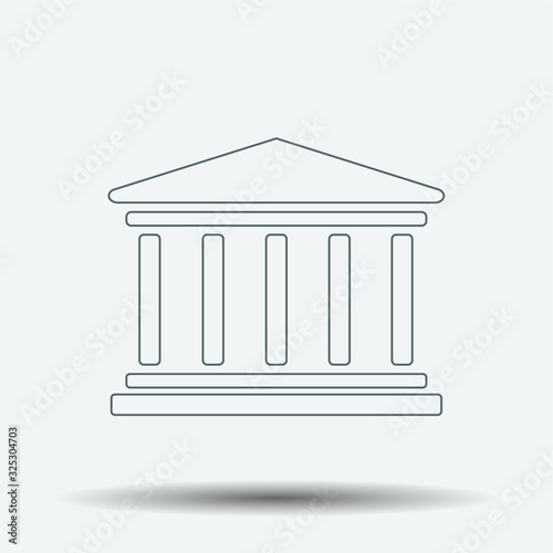 Bank Building Icon illustration isolated vector sign symbol