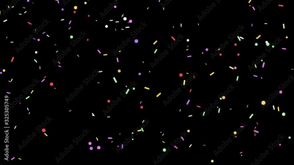Confetti Falling / with Alpha Matte Channel Confetti Falling / with Alpha Matte Channel