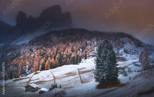 winter sunset in the mountains © IoanBalasanu