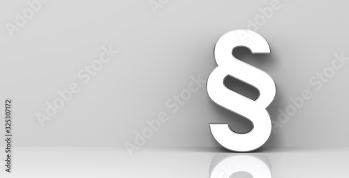 paragraph letter sign symbol 3d white