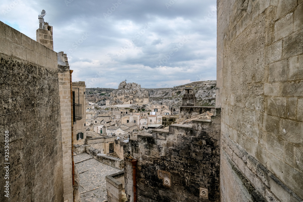 Traditional houses of old town architecture of matera,italy Basilicata
