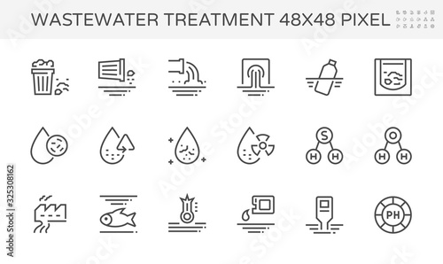 wastewater icon set