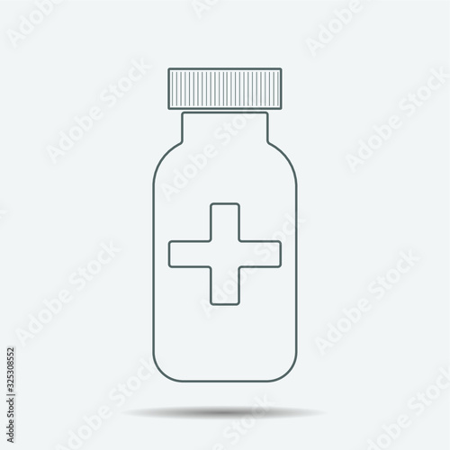 Pill Bottle Icon illustration isolated vector sign symbol