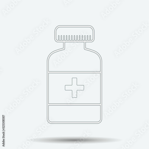 Pill Bottle Icon illustration isolated vector sign symbol