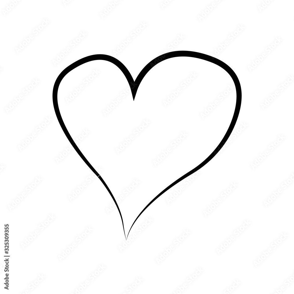 outline hand drawn heart icon.Vector heart collection. Illustration for your graphic design. outline hand drawn heart icon.Vector heart collection. Illustration for your graphic design.