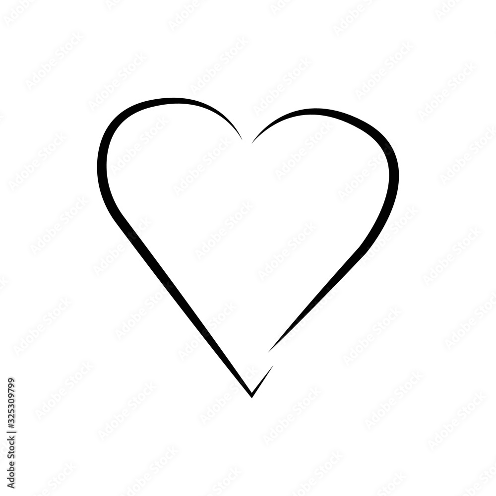 outline hand drawn heart icon.Vector heart collection. Illustration for your graphic design. outline hand drawn heart icon.Vector heart collection. Illustration for your graphic design.