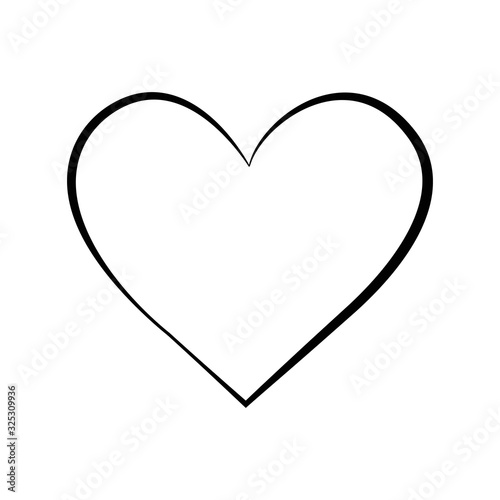 outline hand drawn heart icon.Vector heart collection. Illustration for your graphic design.