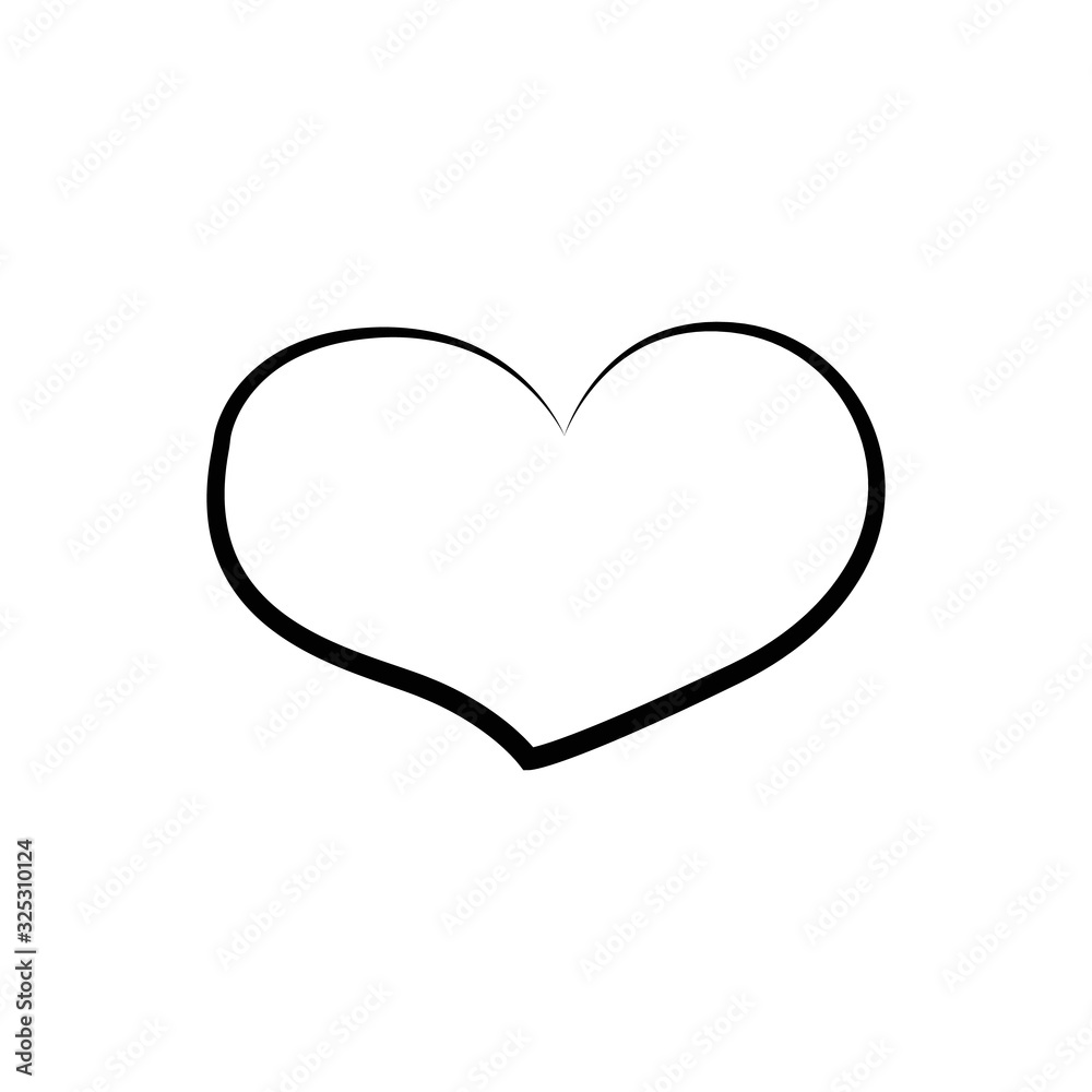 outline hand drawn heart icon.Vector heart collection. Illustration for your graphic design. outline hand drawn heart icon.Vector heart collection. Illustration for your graphic design.