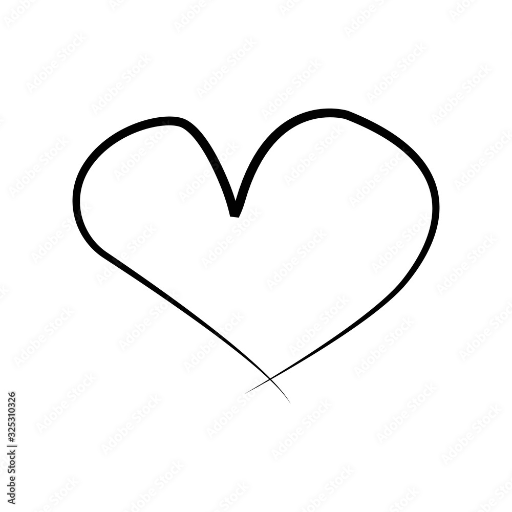 outline hand drawn heart icon.Vector heart collection. Illustration for your graphic design. outline hand drawn heart icon.Vector heart collection. Illustration for your graphic design.