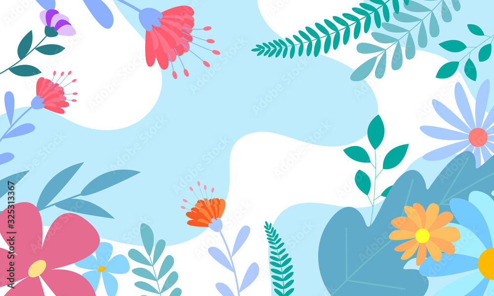 Design banner frame flower Spring background with beautiful. Vector illustration template banners. Design banner frame flower Spring background with beautiful. Vector illustration template banners.