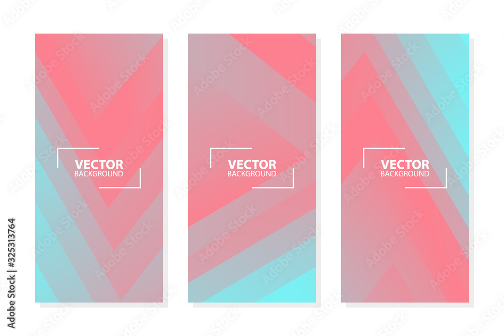 Set of abstract dynamic color gradient backgrounds with modern colorful gradient pattern. Vector illustration.