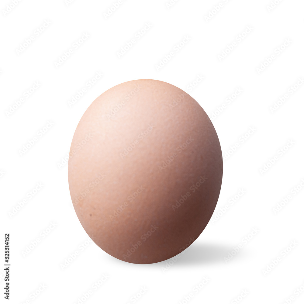 Close up of chicken egg isolated on white background with high resolution files Close up of chicken egg isolated on white background with high resolution files