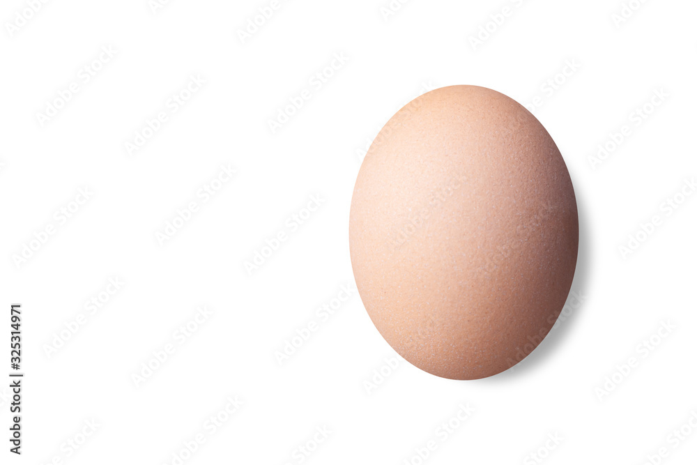 Close up of chicken egg isolated on white background with high resolution files Close up of chicken egg isolated on white background with high resolution files