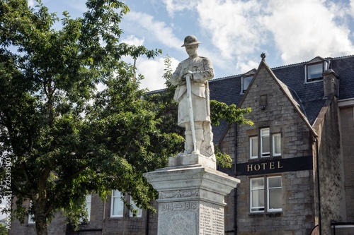 One of two memorials in Fort William, Scotland commemorating Cameron Highlanders