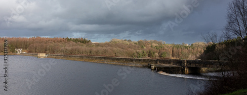 The dam of Fewston Reservoir, North Yorkshire,England, United Kingdom photo