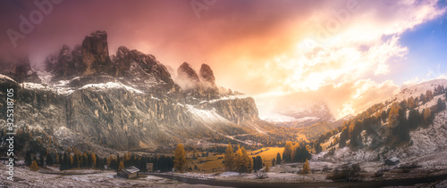 sunset in the mountains