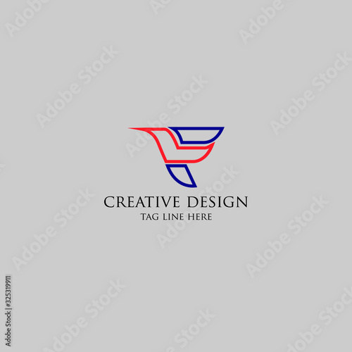 f letter logo and incorporate bird logo.