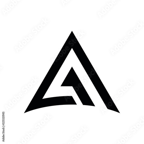 AA A letter logo design icone