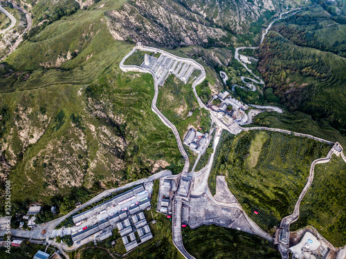 Aerial Photography Yanmenguan Great Wall, Shanxi, Chinaa photo