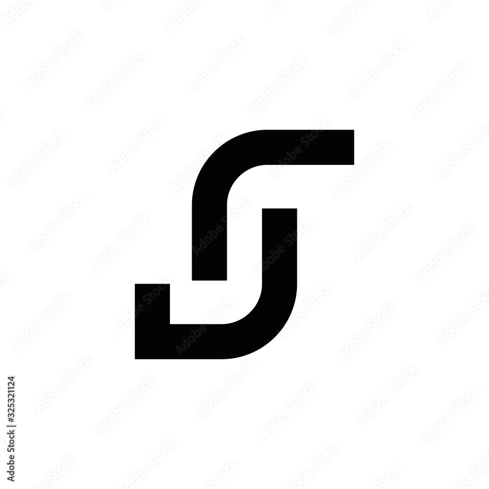 SJ S J letter logo design vector SJ S J letter logo design vector