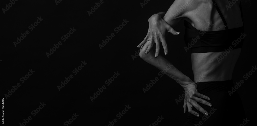 Woman body shadow black and white photo Woman body shadow black and white photo