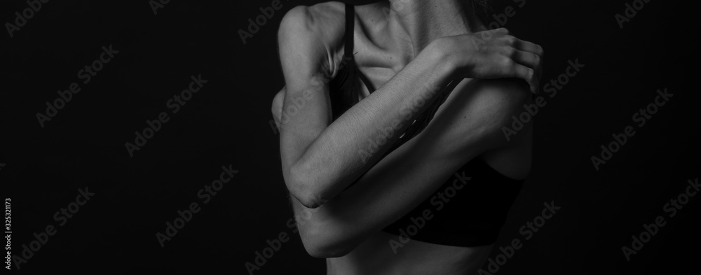 Naklejka premium Woman shadow body.