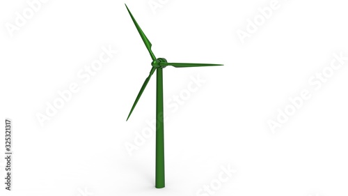 3d illustration of wind power station