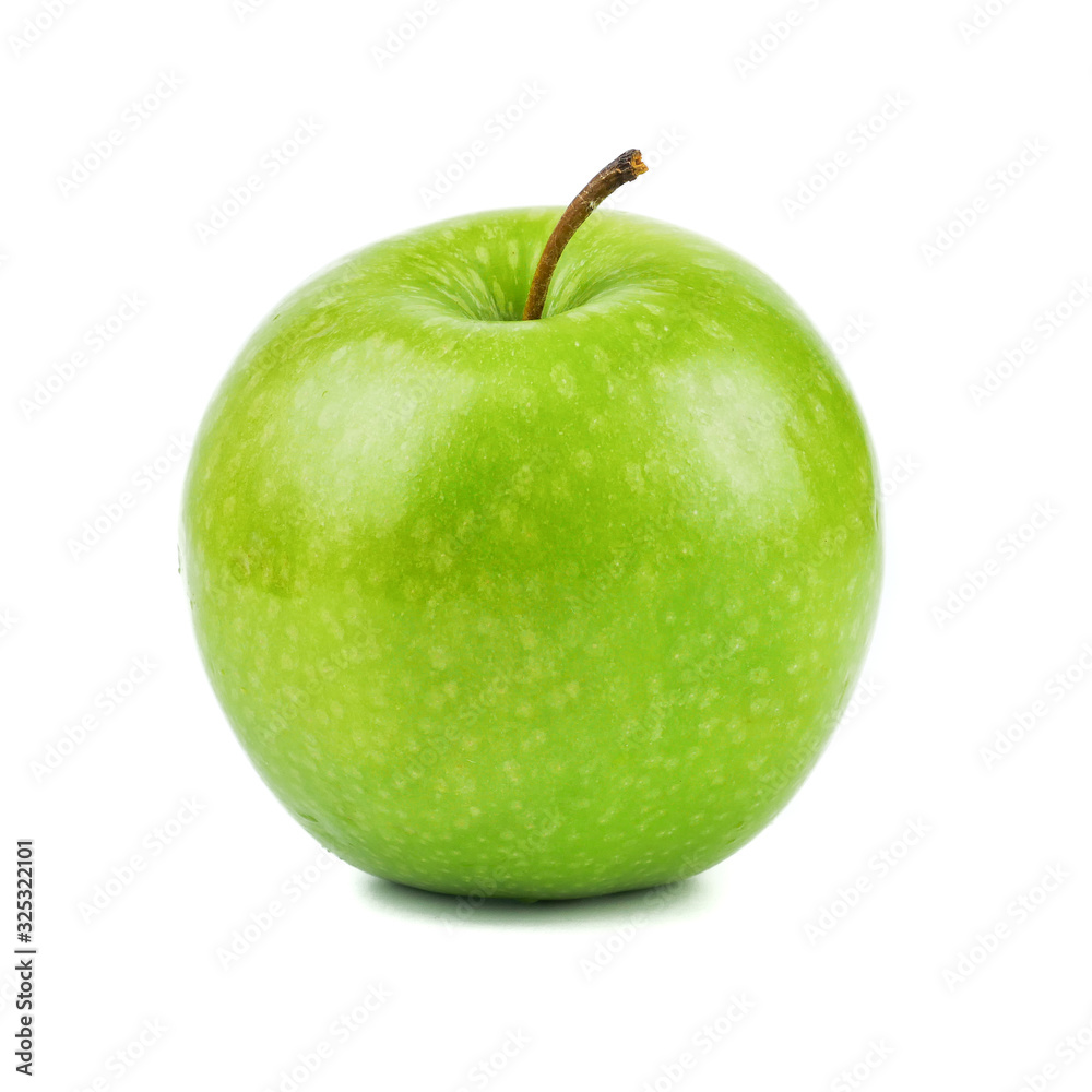 Fresh Ripe green apple isolated on a white background, fruit healthy concept Fresh Ripe green apple isolated on a white background, fruit healthy concept