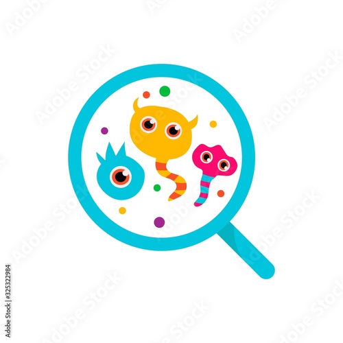 simple bacterial vector dsign illustration, for posters, web, labels, backgrounds and other