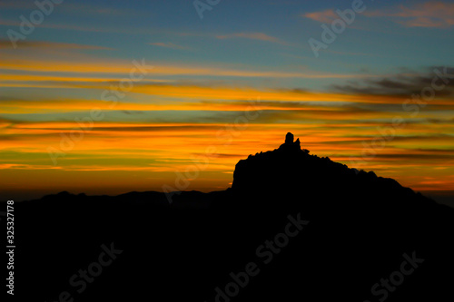 capo d'uomo argentario silhouette sunset