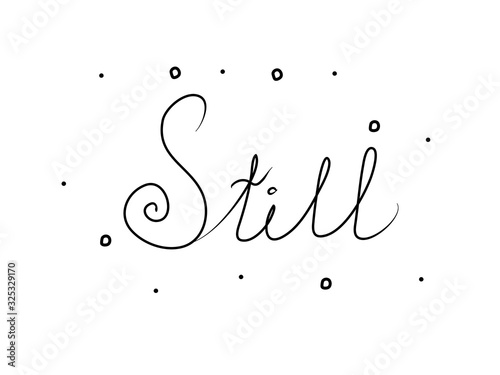 Stil phrase handwritten with a calligraphy brush. Style in german. Modern brush calligraphy. Isolated word black
