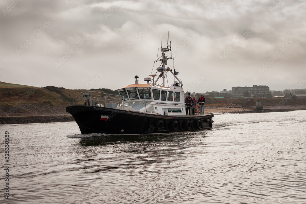 ABERDEEN, SCOTLAND - 2016 MARCH 17. Sea Haven Pilot vessel for Aberdeen Harbour. ABERDEEN, SCOTLAND - 2016 MARCH 17. Sea Haven Pilot vessel for Aberdeen Harbour.
