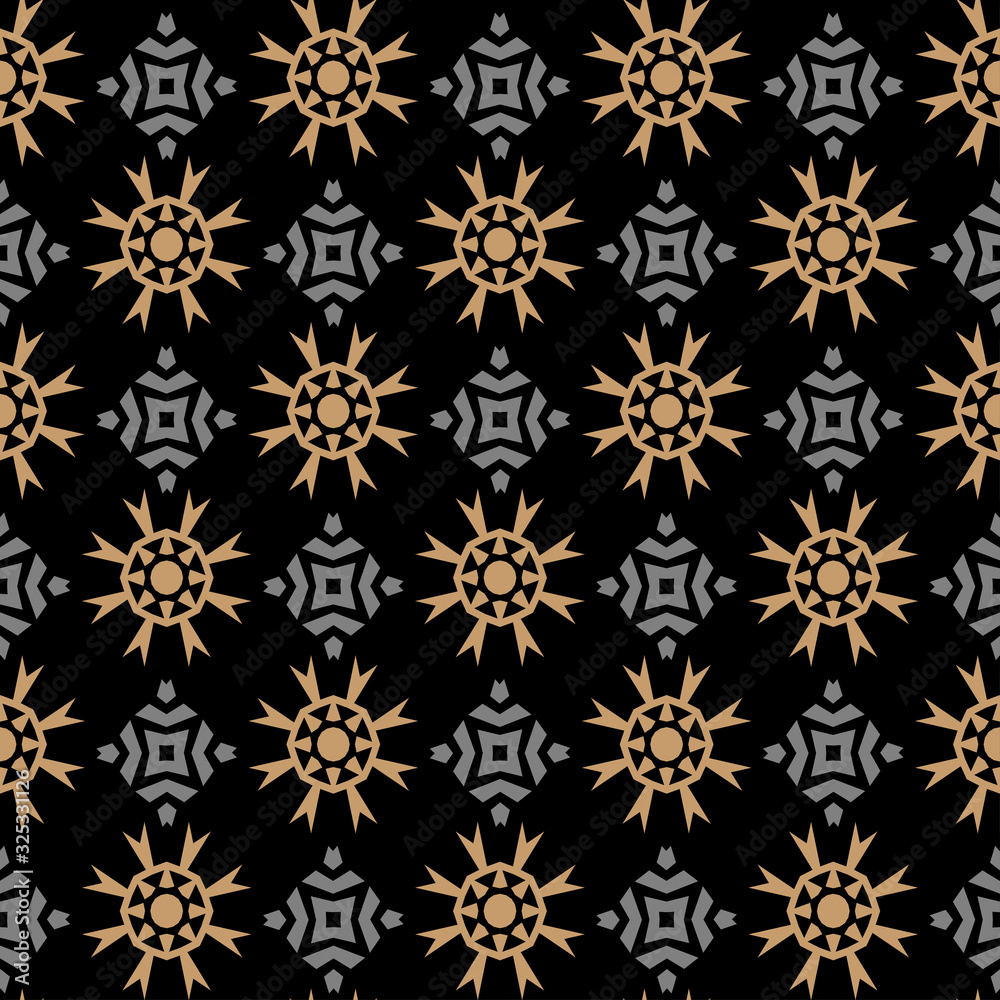 Seamless pattern, geometric. Black and gold color. Modern pattern background. Seamless pattern, geometric. Black and gold color. Modern pattern background.