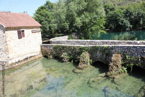 Obraz na płótnie Croatia Krka Waterfall w salonie