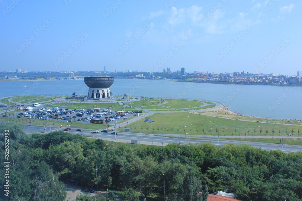 Embankment of the Kazanka River, Kazan city, Tatarstan, Russia. Kazan