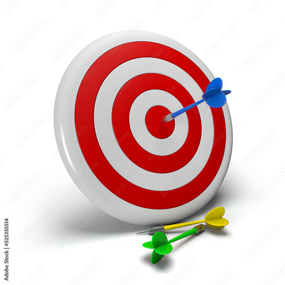 3d dartboard, Blue darts arrow hitting accurate aim target dartboard. 3d dartboard, Blue darts arrow hitting accurate aim target dartboard.