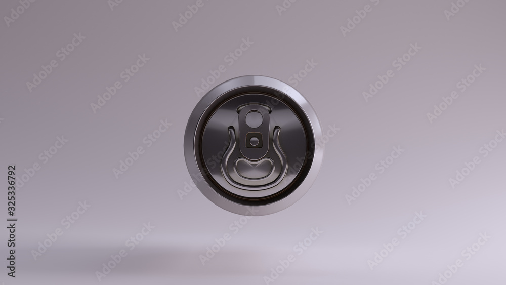 Silver Drinks Can Beverage Soft Drinks Top View 3d illustration 3d render Silver Drinks Can Beverage Soft Drinks Top View 3d illustration 3d render