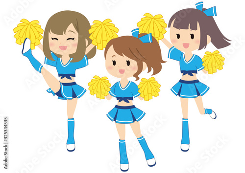 野球のチアリーダー集合